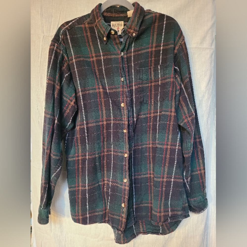 100% Cotton RedHead Button Down Plaid Shirt